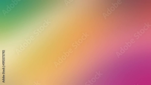 Abstract warm gradient background with smooth multicolor transition. Blended tones of green, yellow, orange, and pink create a vibrant tropical aesthetic. Soft and modern digital backdrop.