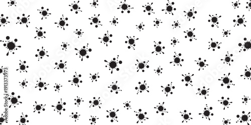 Abstract Starburst Pattern with Small Dots on a White Background