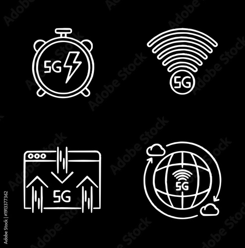 Mobile network 4G LTE symbol, black signal bars with text 4G and LTE, simple flat monochrome vector illustration.