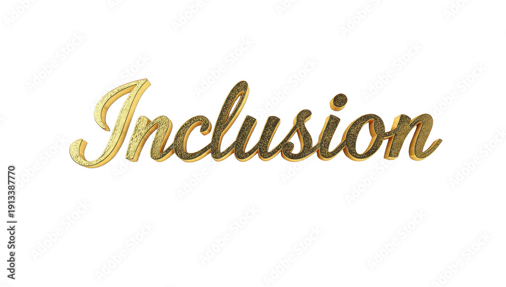 Fototapeta premium Golden Inclusion Script