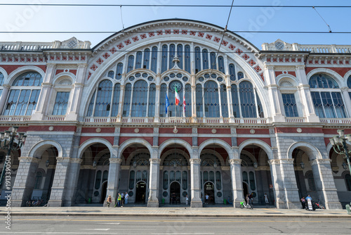 Porta Nuova railway station facade - Turin, Italy