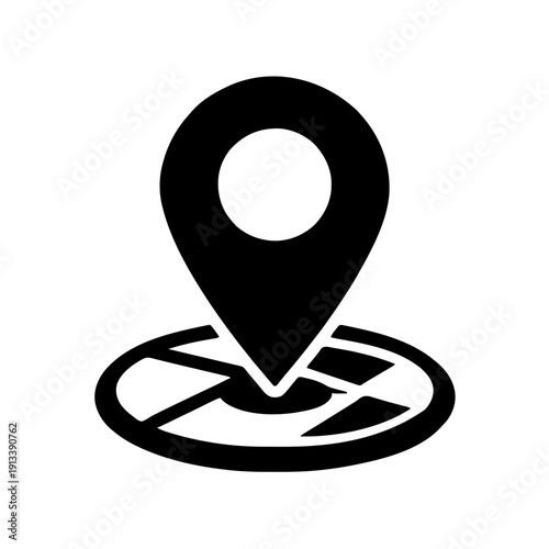 Pin icon vector solid logo illustration. Flat and line style for graphic design, Website