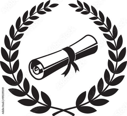 Silhouette of a graduate holding a diploma and stepping forward confidently, representing progress and a new beginning after education.