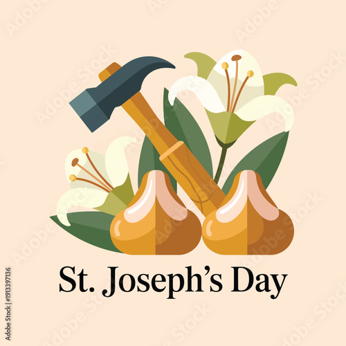St. Joseph's Day hammer lilies and bread rolls st joseph day saint joseph holiday celebration