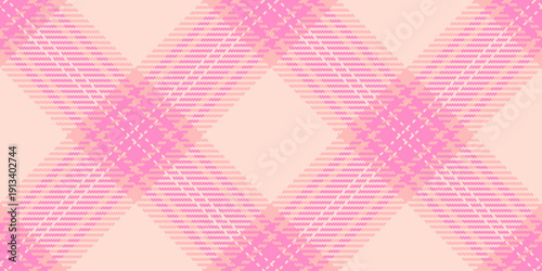 Tablecloth texture plaid pattern, premium seamless tartan fabric. Purity vector textile background check in light and pink colors.