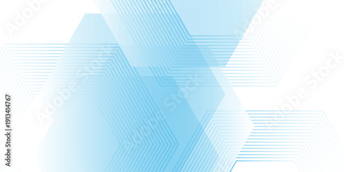 White geometric abstract background overlap layer on bright space with lines effect decoration. Modern graphic design element hexagons style