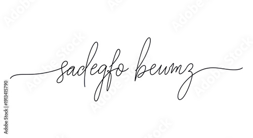 Elegant handwritten signature sadeqfo beumz in black ink on white background.