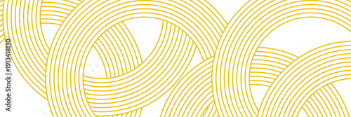 Yellow ramen pattern on white background. yellow wavy abstract pattern. macaroni yellow poster background. wave abstract pattern. wave line pattern. spaghetti