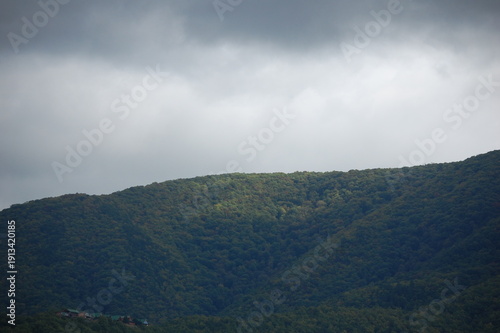 clouds in the mountains