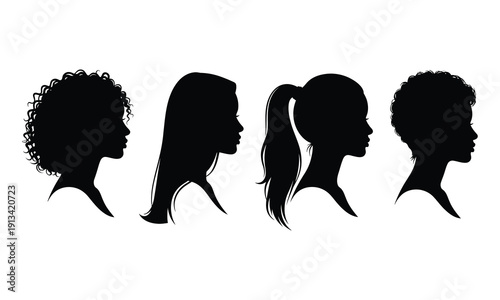International women's day silhouette celebration empowering women worldwide