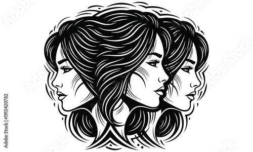 International women's day silhouette illustration celebrating empowerment and equality