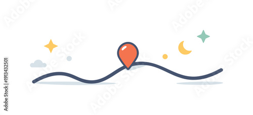 Cognitive background orientation and maintaining a sense of position within a process without checking metrics or signals in mature workflows, a small marker resting naturally