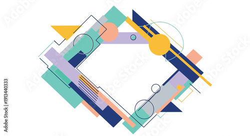 Geometric Shapes in Abstract Composition Design.