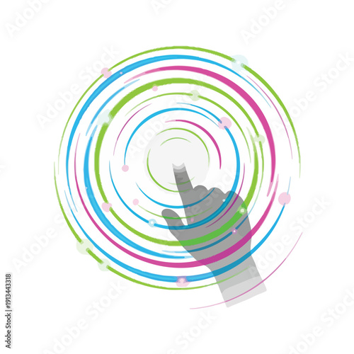 Hand Spinning Multi Colored Fidget Toy.