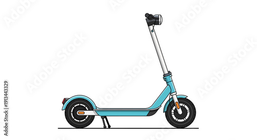 Electric Scooter with Foldable Design and Wheels.