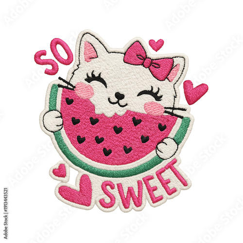 so sweet cat batch embroidery design
