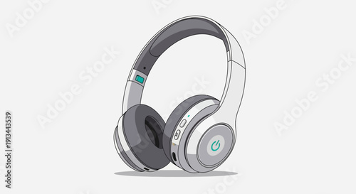 Wireless Headphones with Modern Design and Silver Accents.