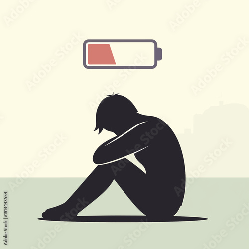 Man Feeling Depleted and Low on Energy