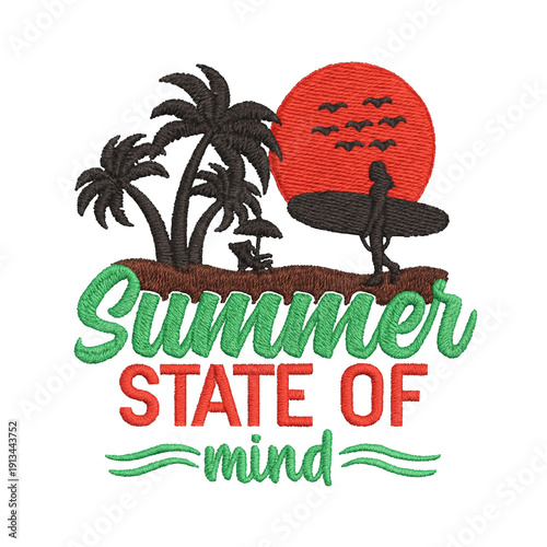 summer state of mine batch embroidery design