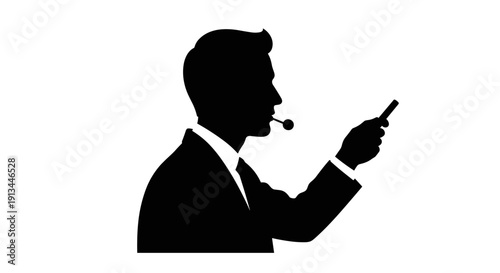 Man in suit holds cigar.