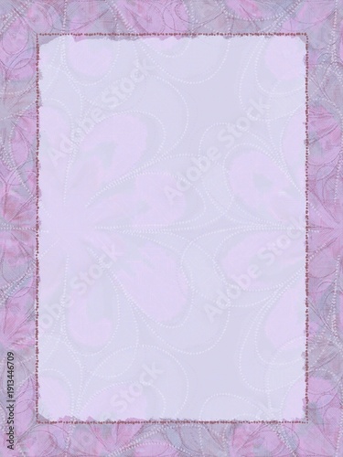 Textured floral stationary background with textures and and frame