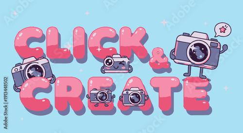 Cameras and Photography Equipment Illustration.