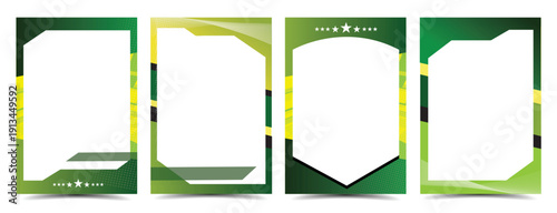 Sport player trading card frame border template design