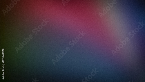 Abstract 4K grainy background with a moody blend of deep burgundy, forest green, navy blue, and purple. Textured blur perfect for elegant web and print designs