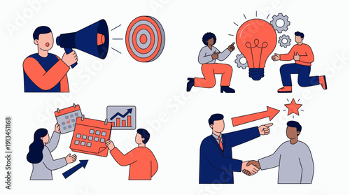 Diverse group of professional managers and creative marketing executives collaborating on business growth strategies and innovation, concept for strategic marketing, partnership and leadership