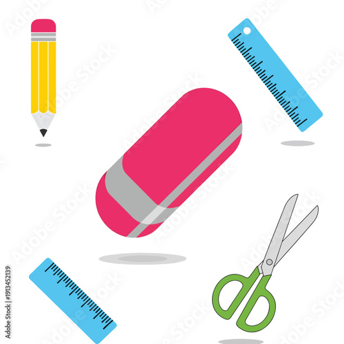 School Supplies Floating in Air