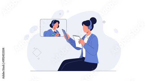 Online meeting with remote colleagues