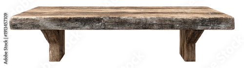 Wallpaper Mural Rustic Wooden Table with Thick Planks and Sturdy Legs for Decor Use Torontodigital.ca