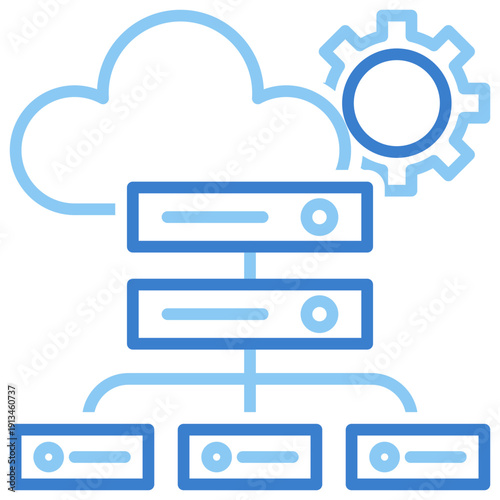 Data Center Dual Tone Outline Icon