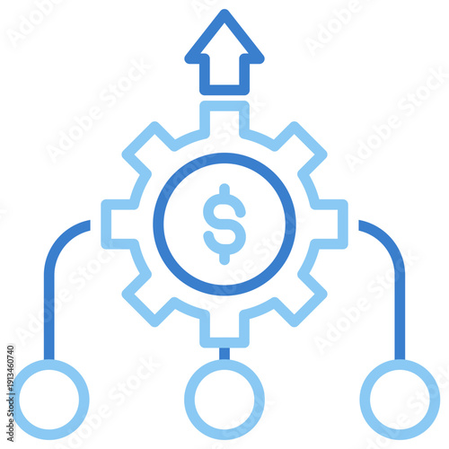 Consolidate Dual Tone Outline Icon