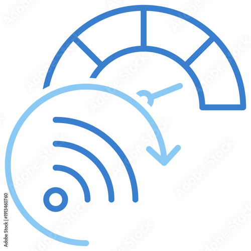 Bandwidth Dual Tone Outline Icon