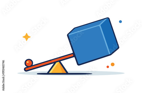 Strategic effort asymmetry and focusing on actions that deliver disproportionate results in business and personal systems, a small precise lever lifting a large clean block