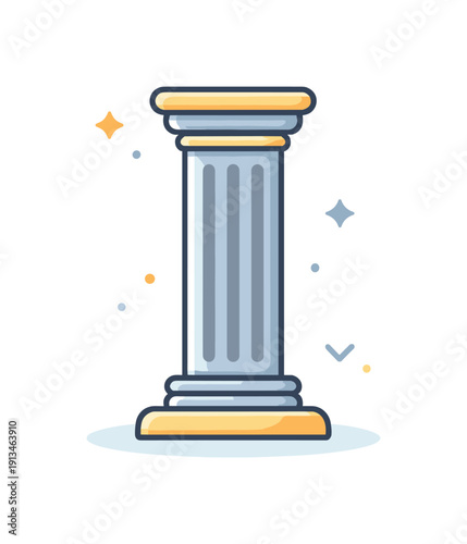 Quiet authority through reliability instead of visibility or force, a stable vertical column with a subtle grounding base representing trust, endurance, and understated leadership.