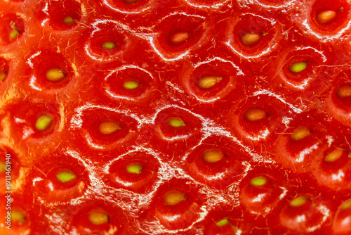Textura fresa. Fresa. Macro fresa. Semillas fresa.