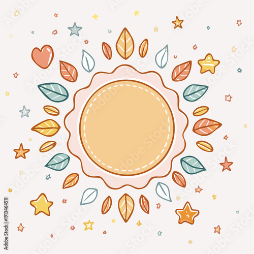 Vector illustration of an abstract floral background featuring creative artistic blots