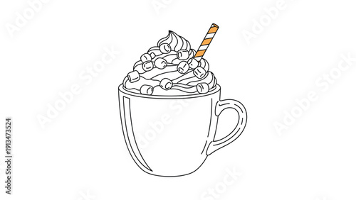 Young girl training her pet dog to follow the laying down command shown in a simple black and white line drawing.