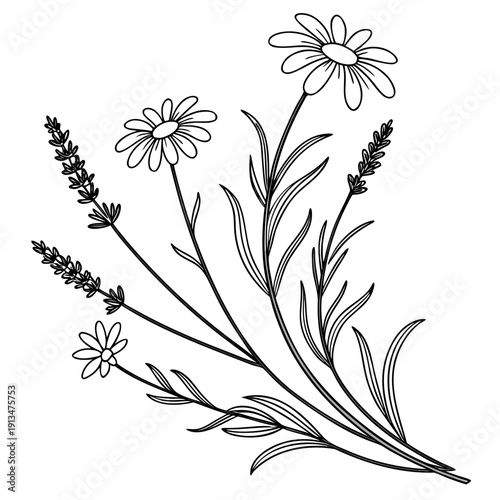 Lavender & Daisy Minimal Crest – 2026 Premium Bestseller