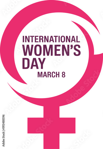 International Womens Day Logo on White Background