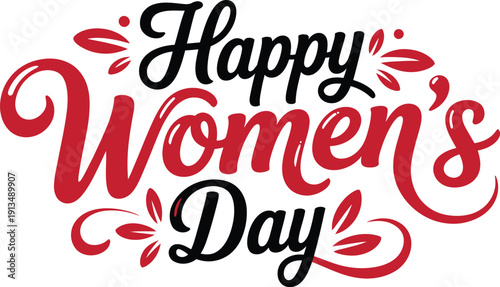 Happy Womens Day Celebration Typography