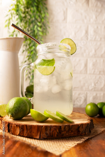 Wallpaper Mural Homemade lemonade with organic lemons and mint, a popular refreshing drink in many countries. in Mexico it is part of their traditional Aguas Frescas, where it is called Agua de Limon. Torontodigital.ca