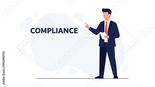 Businessman Explaining Compliance Rules and Regulations