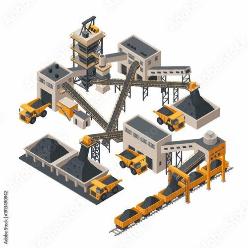 Industrial Mining Equipment and Machinery Complex.
