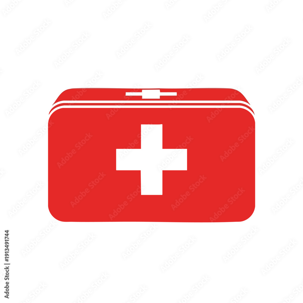 Obraz premium Red First Aid Kit Icon