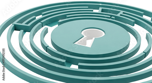 Circular Maze with Keyhole Center