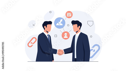 Business partners shaking hands, growth, collaboration, success, partnership concept