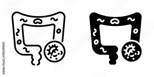 Colon icon, element icon for cancer diagnosis, Design Branding, Print, and Digital Media